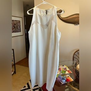 NWT $398 Elie Tahari Colby dress in fresh pearl (cream color). Size 14 Gorgeous